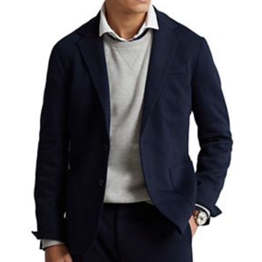 Camel Hair Sport Coat Roundtree & Yorke Navy Blue